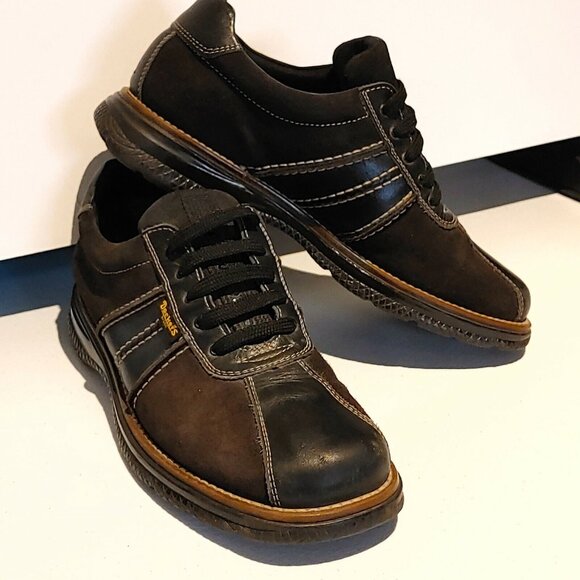 Dockers Oxford Shoe Men's Size 8 Brown Leather/Suede Casual Shoe Lace Up - Picture 6 of 10